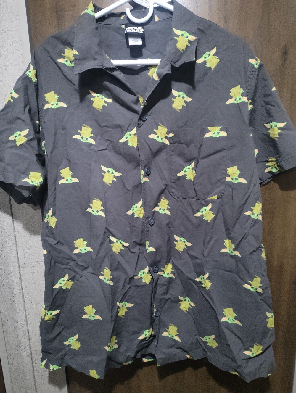 Star Wars Short-Sleeve Button-Up Shirt - Black & Green